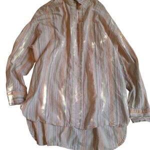 Striped Button Down Shirt - Multicolor